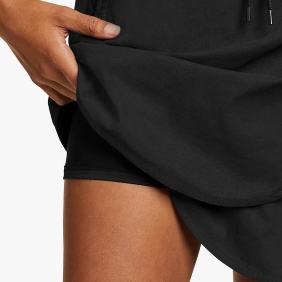 NEW Eddie Bauer Ladies' Tulip Hem Skort Black - Size L - Picture 4 of 12